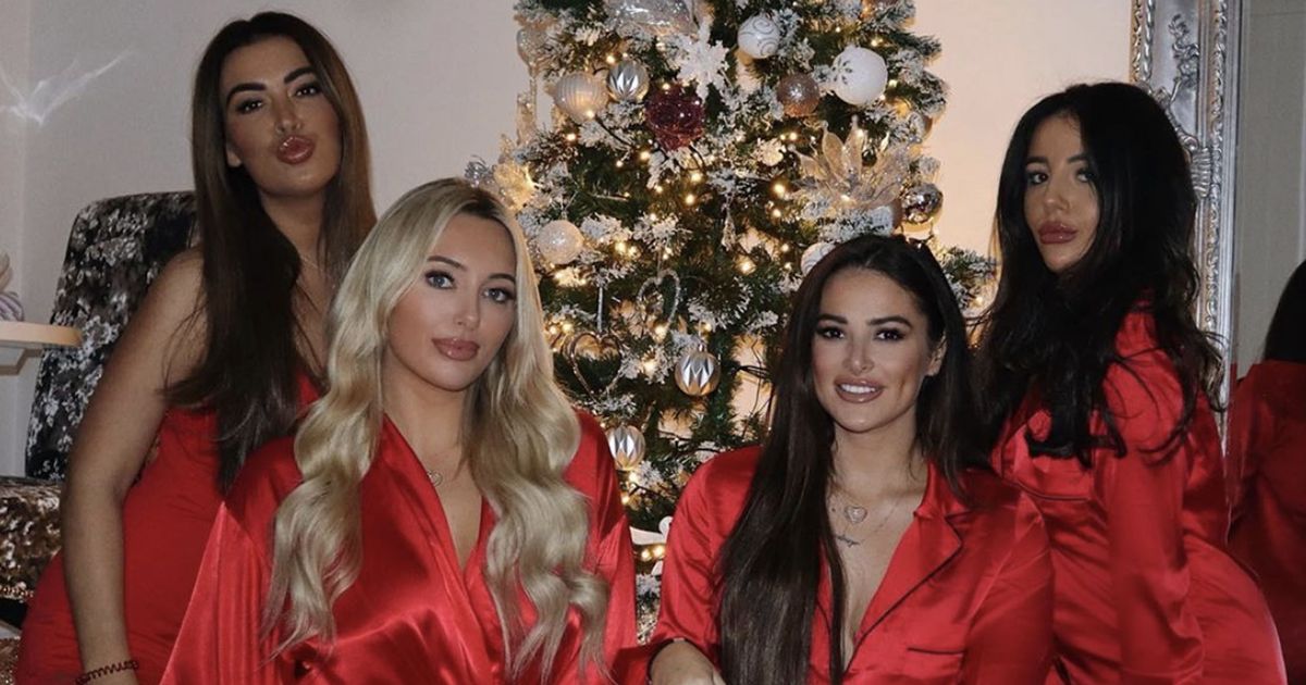 Amber Turner hosts girls only Christmas sleepover with TOWIE's Courtney Green in matching lingerie - www.ok.co.uk