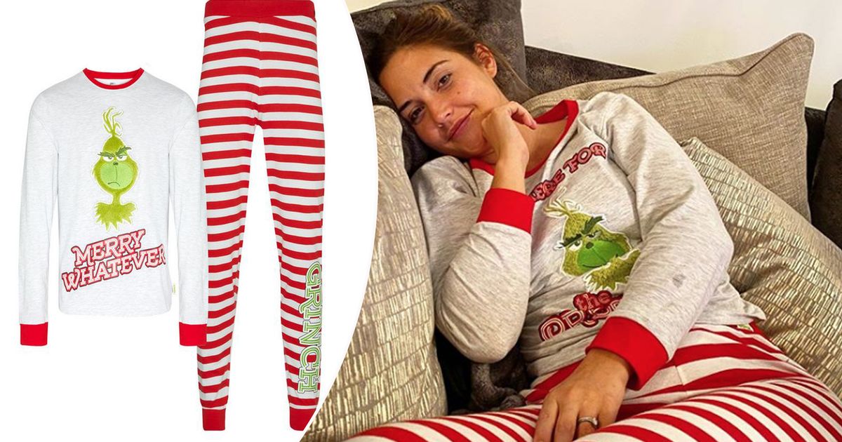 Jacqueline Jossa’s The Grinch pyjamas send fans wild and here’s where to get a set just like them - www.ok.co.uk