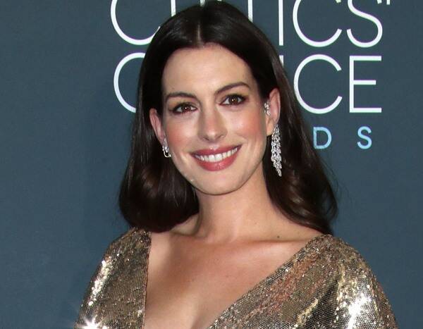 Anne Hathaway Glitters in Gold at the 2020 Critics' Choice Awards - www.eonline.com
