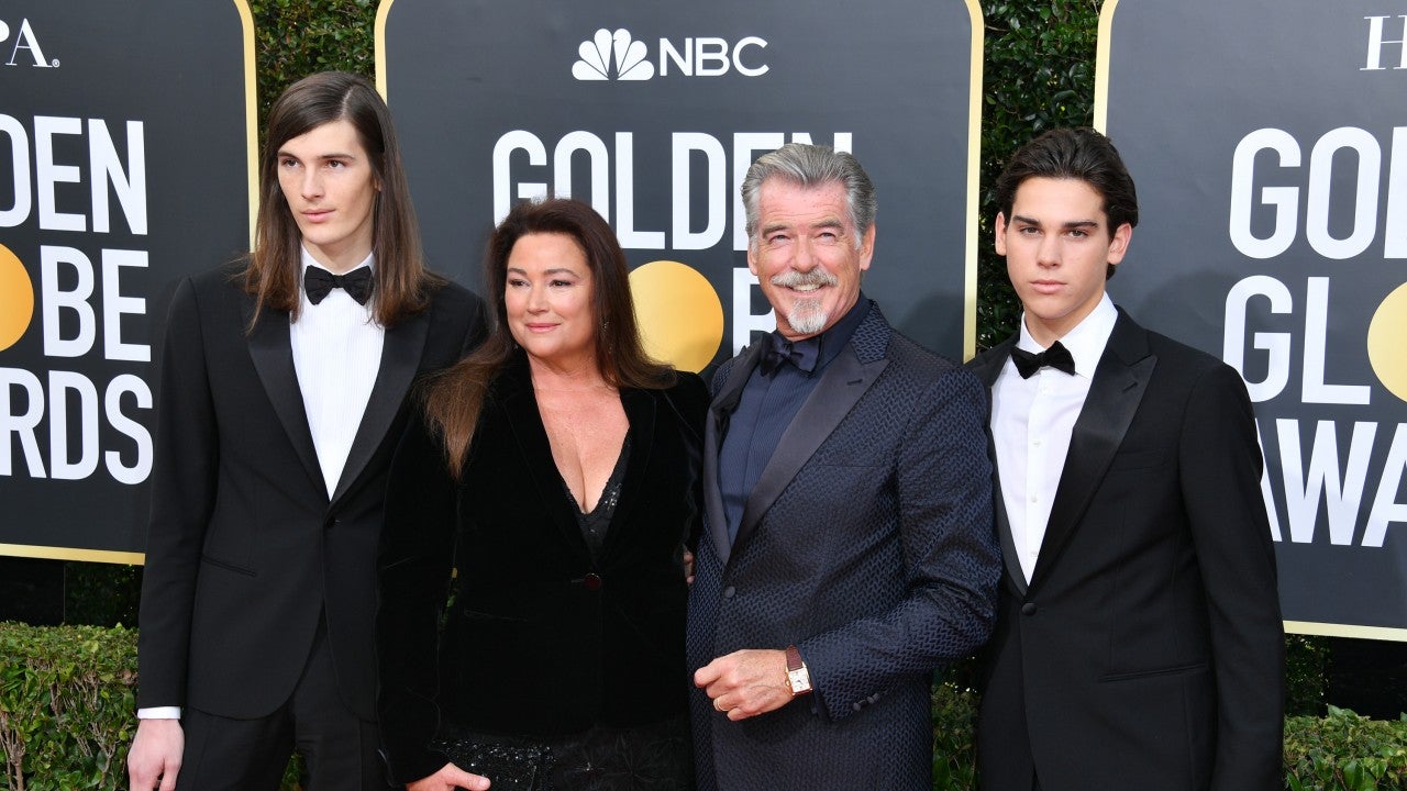 Pierce Brosnan's Sons Dylan and Paris Hit the Red Carpet as Golden Globe Ambassadors - www.etonline.com - California