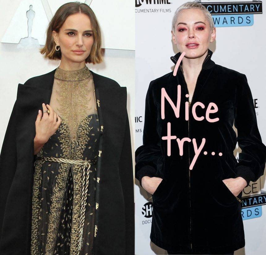 Natalie Portman Responds After Rose McGowan Disses Her ‘Deeply Offensive’ Oscars Gown - perezhilton.com