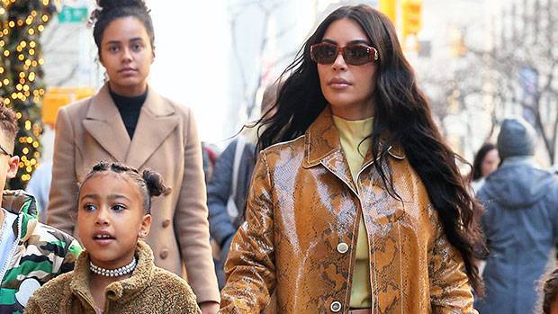 Kim Kardashian Makes Kissy Face Next To Daughter North West, 6, During ‘School Drop Off’ — Cute Pic - hollywoodlife.com