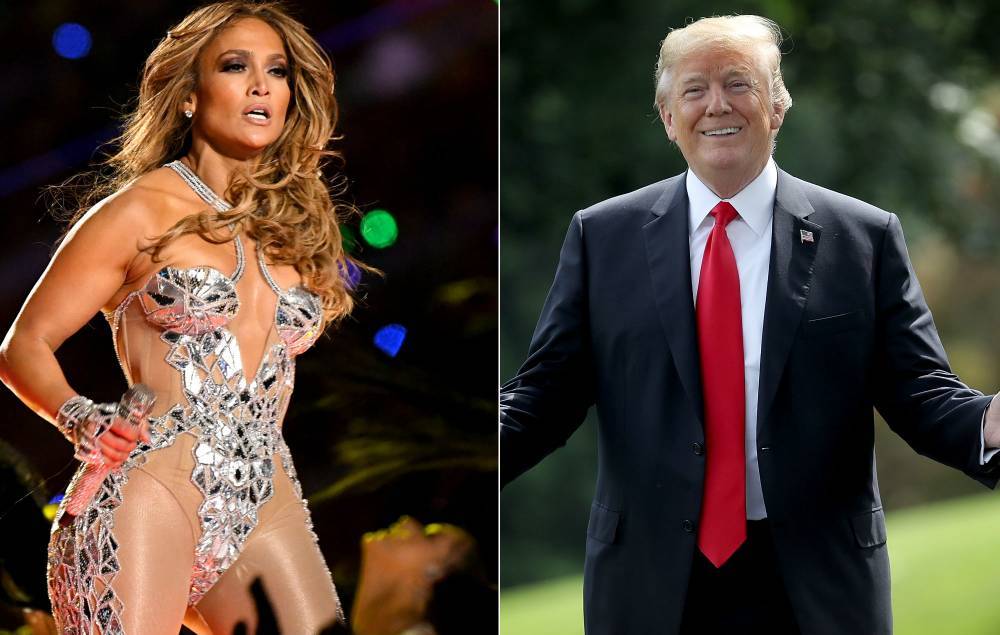 Jennifer Lopez takes aim at Donald Trump in new behind-the-scenes Super Bowl video - www.nme.com - USA - Puerto Rico - Indiana