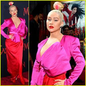 Christina Aguilera Matches Her Hair to Pink Outfit at 'Mulan' Premiere! - www.justjared.com - Hollywood