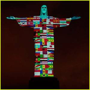 Brazil's Christ the Redeemer Statue Lit Up with Flags of Countries Affected by Coronavirus - www.justjared.com - Brazil - USA - city Rio De Janeiro, Brazil