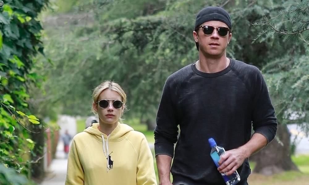 Emma Roberts & Garrett Hedlund Go for a Morning Walk While Social Distancing - www.justjared.com - Los Angeles