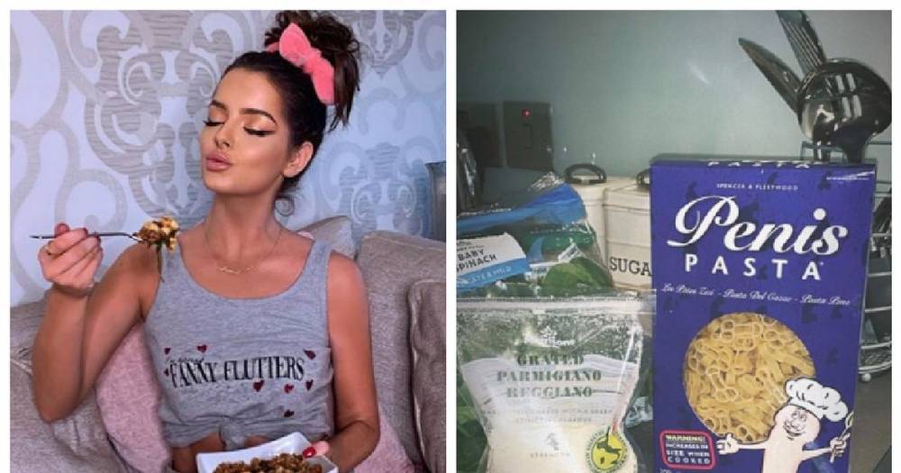 Love Island's Maura Higgins has fans in stitches as she tucks in to penis pasta - www.dailyrecord.co.uk - Ireland