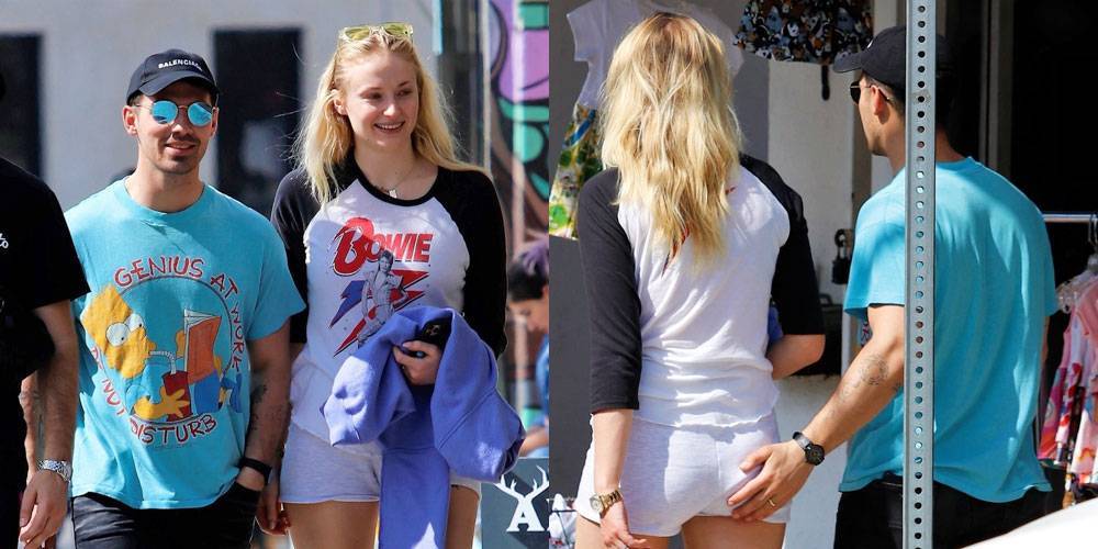 Joe Jonas Gets a Little Handsy with Sophie Turner During a Friday Lunch Outing - www.justjared.com - India - city Studio