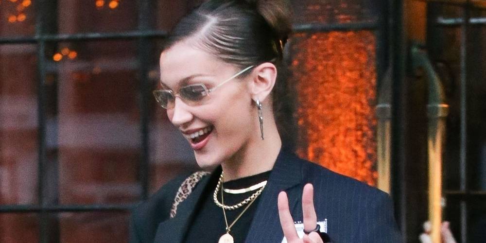Bella Hadid Shows Off Midriff During NYC Outing - www.justjared.com - New York