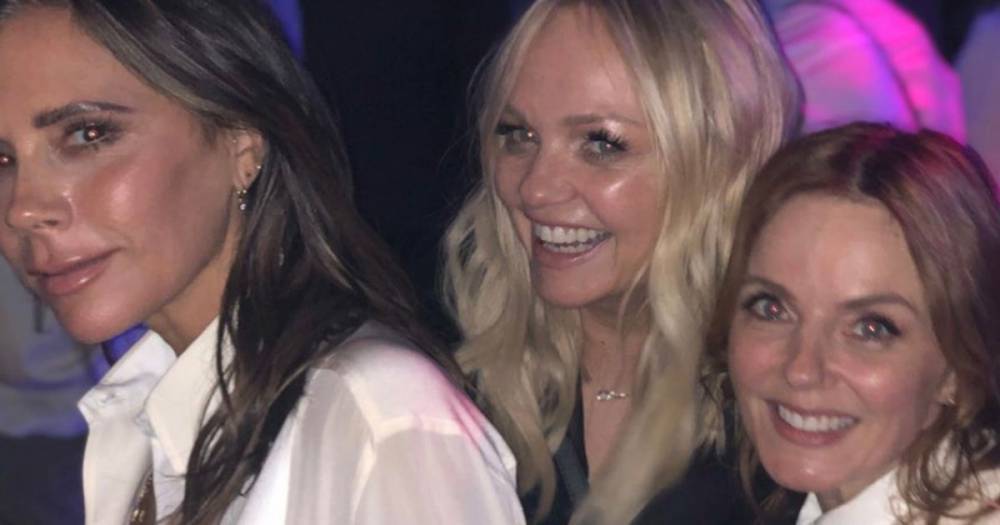 Victoria Beckham hosts mini Spice Girls reunion as Emma Bunton and Geri Horner attend Brooklyn's 21st birthday party - www.ok.co.uk