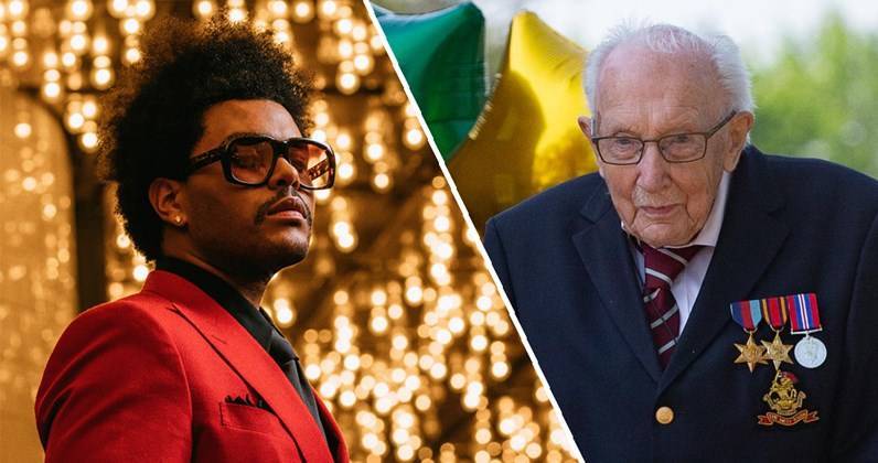 Captain Tom Moore's battle for Number 1 with You'll Never Walk Alone heats up as The Weeknd closes the gap overnight - www.officialcharts.com - Britain - Choir