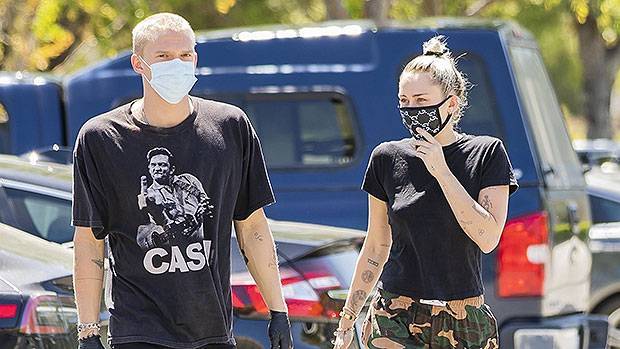 Miley Cyrus Cody Simpson Take Photos Of Each Other In Full Protective Gear During Cute Coffee Date - hollywoodlife.com - California - county Coffee