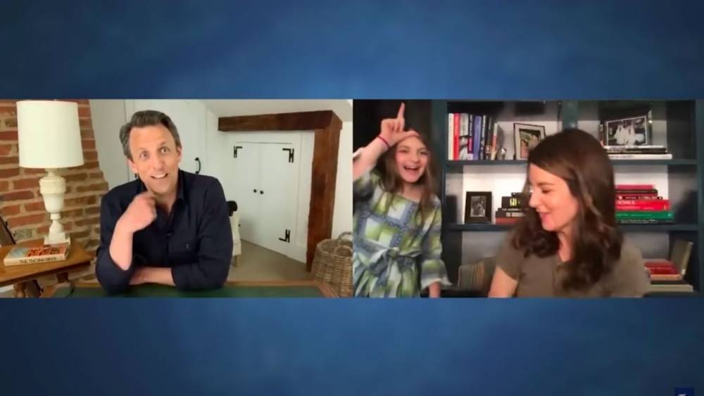 Tina Fey’s 8-Year-Old Daughter Crashes Seth Meyers Interview to Call Her a Loser: Watch - www.etonline.com