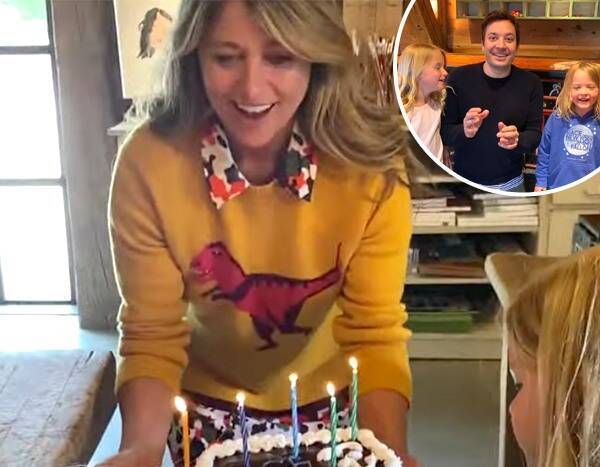 Watch Jimmy Fallon’s Daughters Surprise Their Mom Nancy With a Delicious Birthday Treat - www.eonline.com - county Fallon