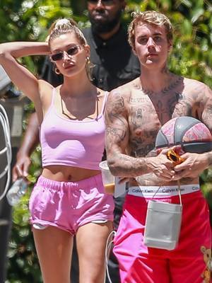 Justin Bieber Shows Off His Glistening Muscles While Stepping Out With Hailey Baldwin — Pics - hollywoodlife.com