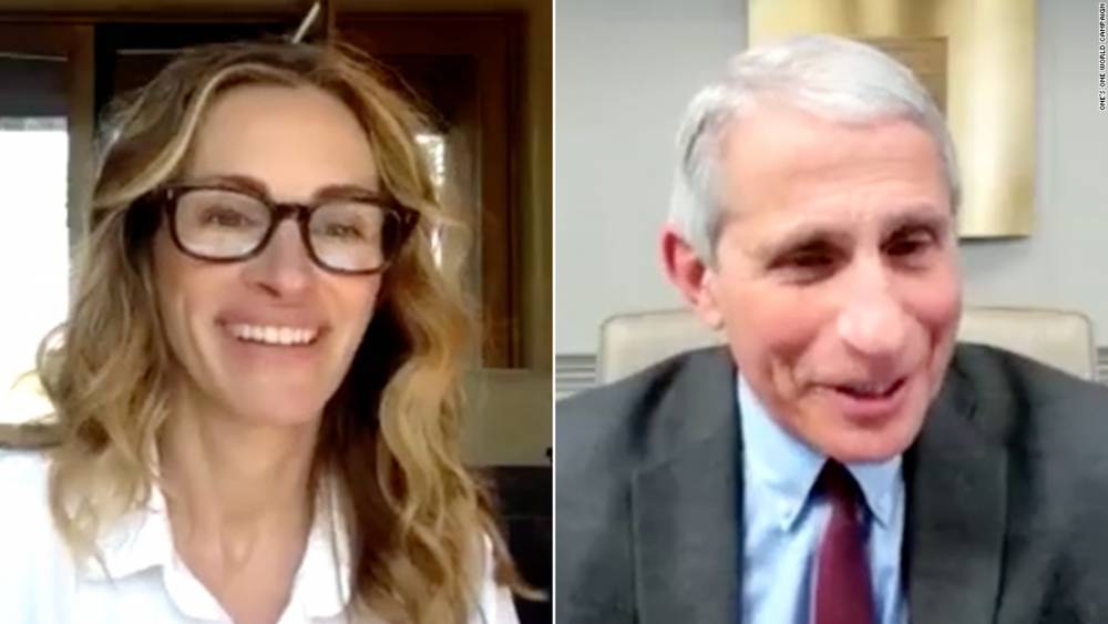 Julia Roberts and other celebs team with Dr. Fauci for #PassTheMic campaign - edition.cnn.com - Hollywood