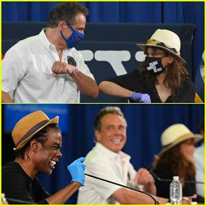 Governor Andrew Cuomo Brings Chris Rock & Rosie Perez to His Press Conference to Promote Masks & Tests - www.justjared.com - New York