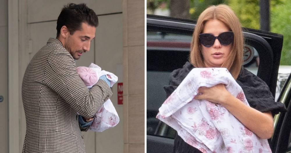 Millie Mackintosh and Hugo Taylor dote on newborn baby girl as they take her home from the hospital - www.ok.co.uk - Taylor