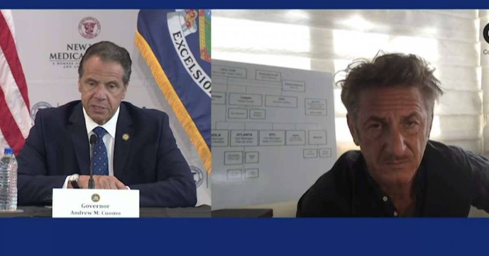 Sean Penn joins New York Governor Andrew Cuomo at press briefing - www.msn.com - New York - New York - county Andrew