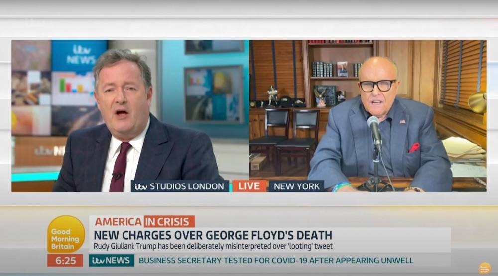 Piers Morgan And Rudy Giuliani Go Head To Head In Heated Exchange: ‘You Sound Completely Barking Mad’ - etcanada.com - Britain - New York