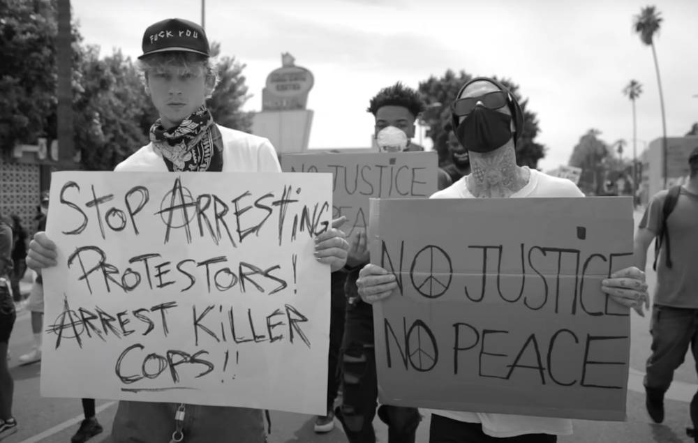 Machine Gun Kelly and Travis Barker cover of Rage Against The Machine’s ‘Killing In The Name’ for Black Lives Matter - www.nme.com - Los Angeles - Minnesota - USA - George - Floyd