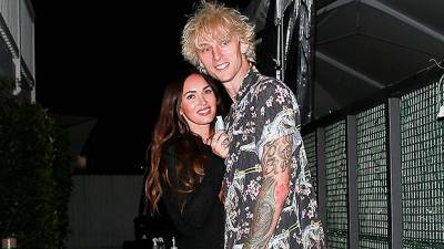 Megan Fox Machine Gun Kelly Share Sweet Snuggle After Romantic Dinner Date In Santa Monica - hollywoodlife.com - Santa Monica