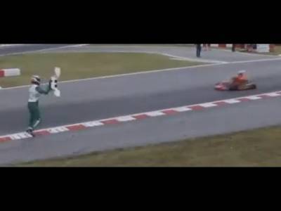 Italian Kart Driver Throws Bumper At Rival During Race, Wild Fight Ensues — Video HERE! - perezhilton.com - Italy