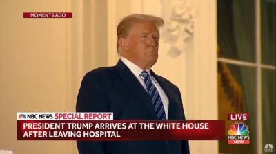 Trump returns to the White House & immediately removes mask - www.losangelesblade.com - state Maryland - Washington