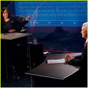 See the Plexiglass Shield In Between Kamala Harris & Joe Biden at the Vice Presidential Debate (Photos) - www.justjared.com - Utah - city Salt Lake City, state Utah