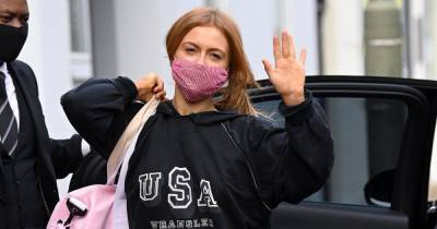 Strictly Come Dancing's Maisie Smith spotted arriving for rehearsals in a pair of neon pink crocs - www.ok.co.uk