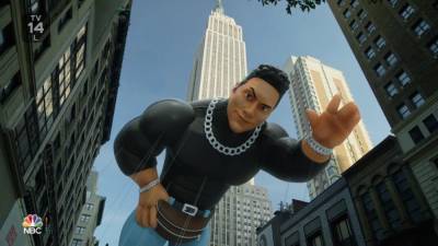 Dwayne Johnson Celebrates 'Young Rock' in the Macy's Thanksgiving Day Parade - www.etonline.com - county Young - county Rock