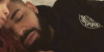 Drake Snuggles Up to His Three-Year-Old Son, Adonis, in a Sweet Thanksgiving Snap - www.harpersbazaar.com