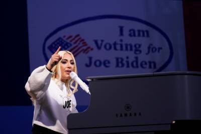 Lady Gaga Brings Up Ex-Fiancé During Biden Campaign Rally Before Apologizing To Boyfriend - etcanada.com - Pennsylvania - county Lancaster