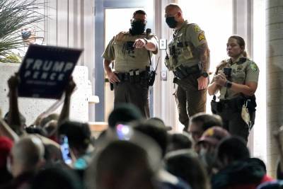 Trump supporters protest at Arizona voting center while ballots are tallied - www.foxnews.com - Arizona - city Phoenix - county Maricopa