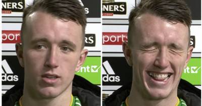 David Turnbull hits Celtic interview giggles as Scott Brown antics leave star struggling to hold it together - www.dailyrecord.co.uk - county Ross