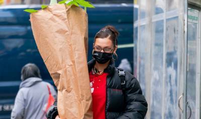 Bella Hadid Does the Heavy Lifting While Buying Plants in New York City - www.justjared.com - New York - city Chinatown
