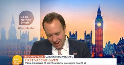 Matt Hancock cries on GMB as he hears from first man to receive the coronavirus vaccine - called William Shakespeare - www.manchestereveningnews.co.uk - Britain