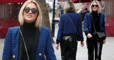 Ashley Roberts makes another stylish exit from Heart FM after work - www.msn.com - France - county Chambers