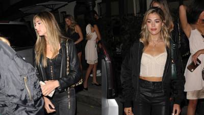 Sylvester Stallone’s Daughters Sistine, 22, Scarlet, 18, Stun In Leather Outfits On Family Night Out - hollywoodlife.com - California - Beverly Hills