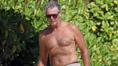 Pierce Brosnan, 67, Shows Off His Shirtless Body As He Hits The Beach In Hawaii — Pics - hollywoodlife.com - Hawaii