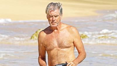 Pierce Brosnan, 67, Emerges From The Ocean Shirtless Looks Ready To Reprise His ‘James Bond’ Role - hollywoodlife.com