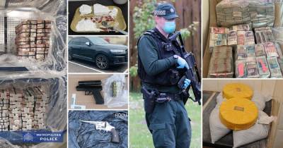 UK's 'biggest ever crime bust': 700-plus suspected crooks arrested and murder plots foiled as mountains of dirty cash, tonnes of drugs and dozens of guns seized by cops - www.manchestereveningnews.co.uk - Britain - county Kent - Indiana