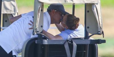 Jennifer Lopez & Alex Rodriguez Share a Passionate Kiss While Golfing for Alex's Birthday - www.justjared.com - county Southampton - New York