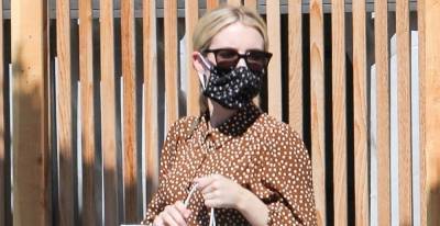 Emma Roberts Covers Up Her Baby Bump While Visiting a Bakery - www.justjared.com - Los Angeles - USA - county Story
