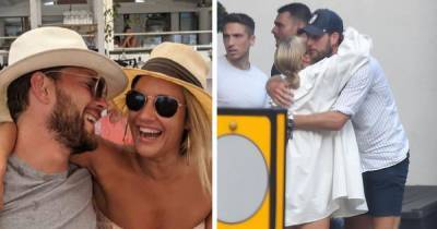 Caroline Flack's former boyfriend Lewis Burton seen hugging mystery woman amid Lottie Tomlinson romance rumours - www.ok.co.uk - Britain