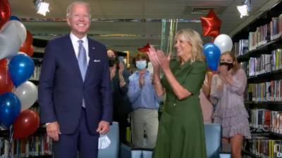 Joe Biden Officially Accepts the Democratic Nomination for President as Wife Jill Cheers Him On - www.etonline.com - USA