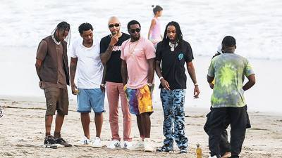Diddy Hangs Out With Travis Scott, Quavo More At Gorgeous Malibu Beach — See Pic - hollywoodlife.com - Malibu