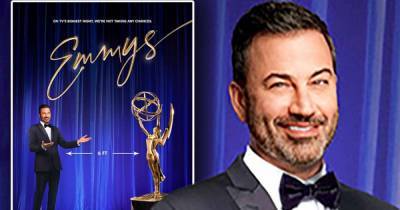 Jimmy Kimmel keeps six feet from the Emmy in poster for virtual awards - www.msn.com