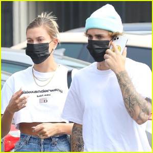 Justin & Hailey Bieber Step Out for Lunch on Second Wedding Anniversary! - www.justjared.com - Santa Monica