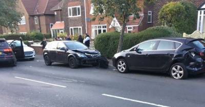 Car 'crashes into bus and three parked cars' in north Manchester - www.manchestereveningnews.co.uk - Manchester - city Charlestown
